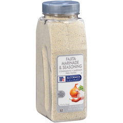 McCormick Culinary fajita marinade bottle ideal for marinating meats before cooking