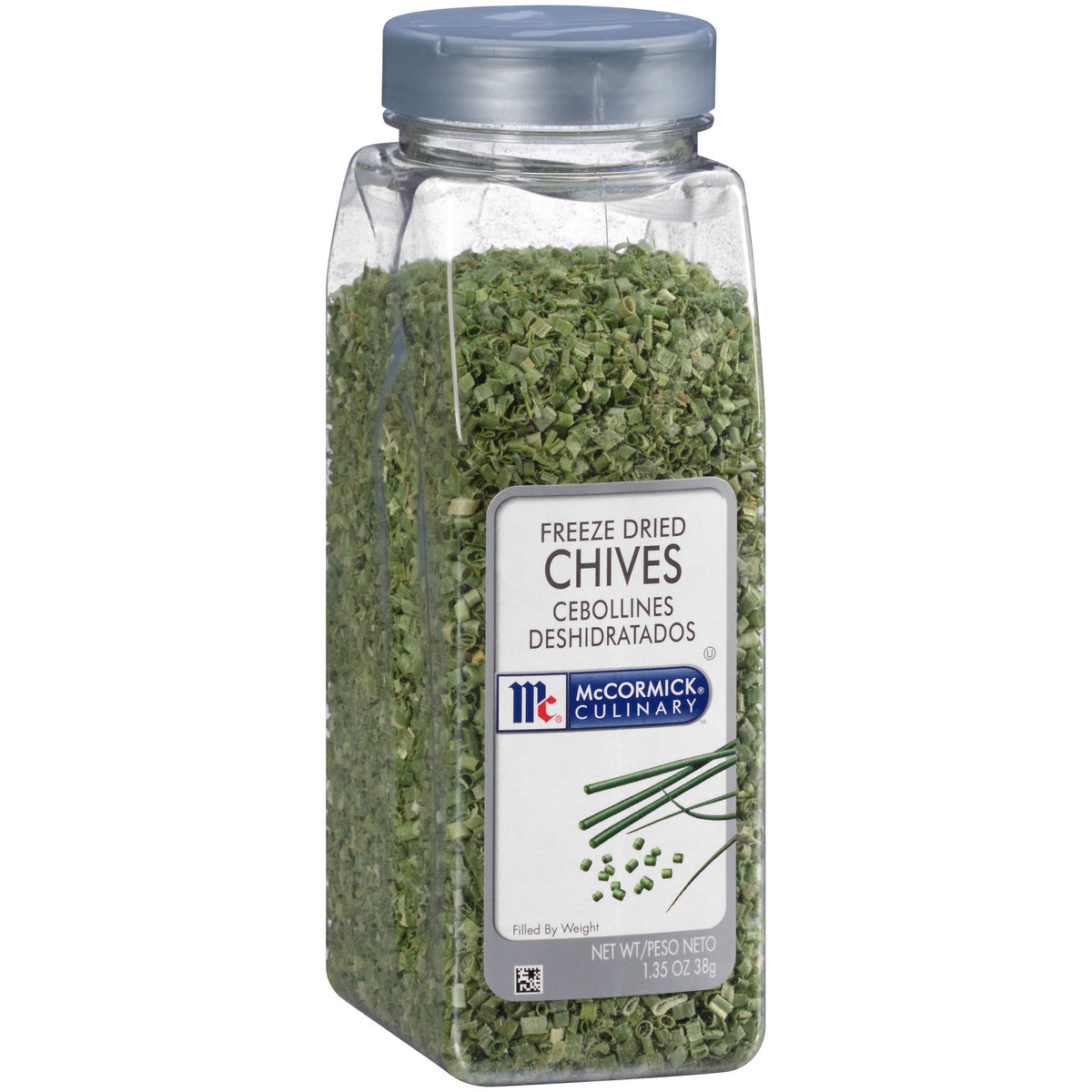 McCormick Culinary Freeze-Dried Chives bottle pour for quick garnish and flavor
