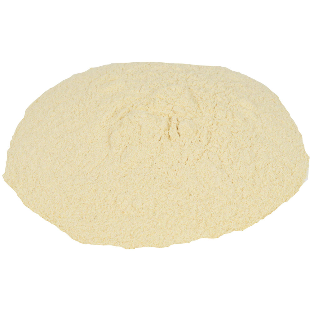 McCormick Culinary Garlic Powder pouring onto bread, showcasing easy seasoning.