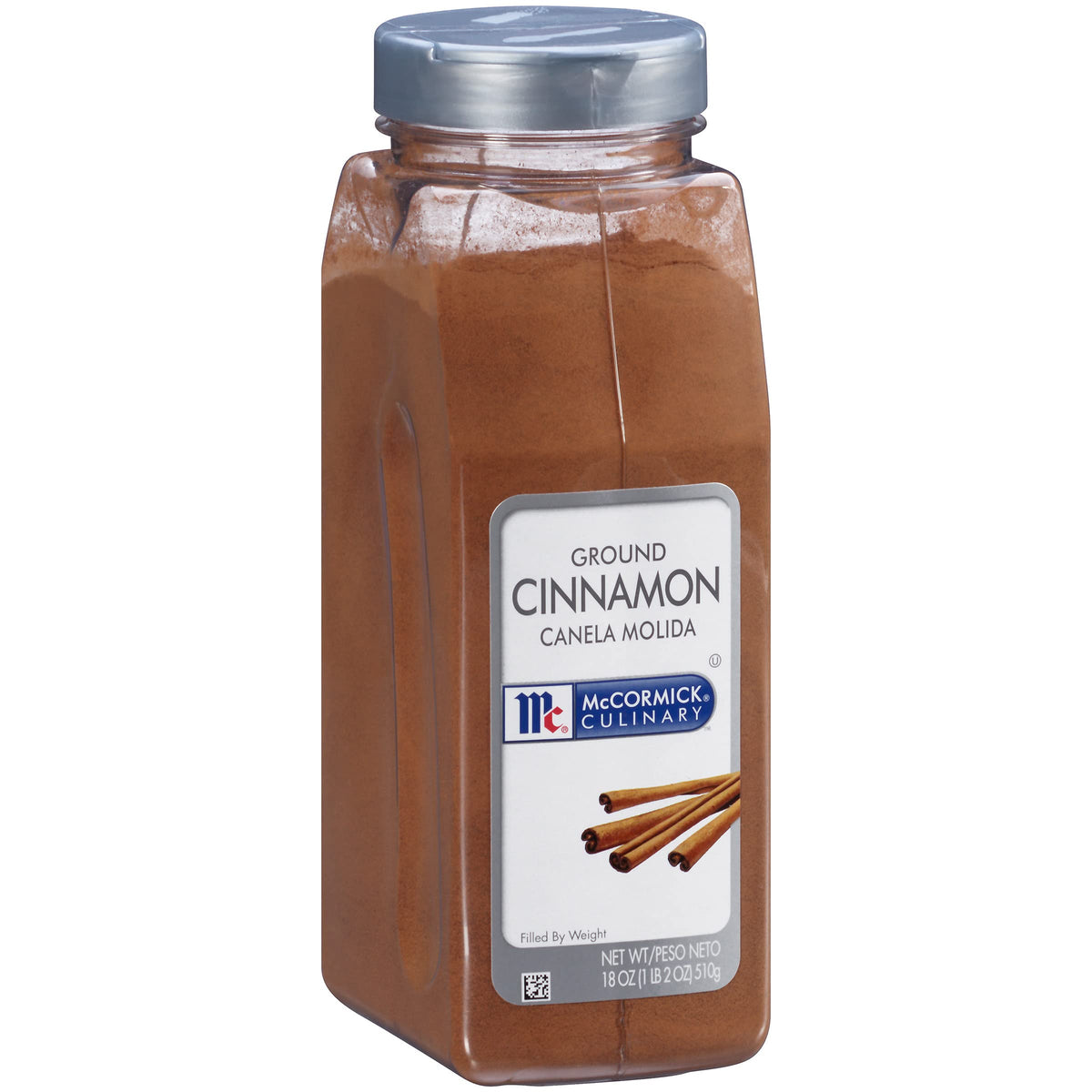 McCormick Culinary ground cinnamon container front view for restaurant-grade baking