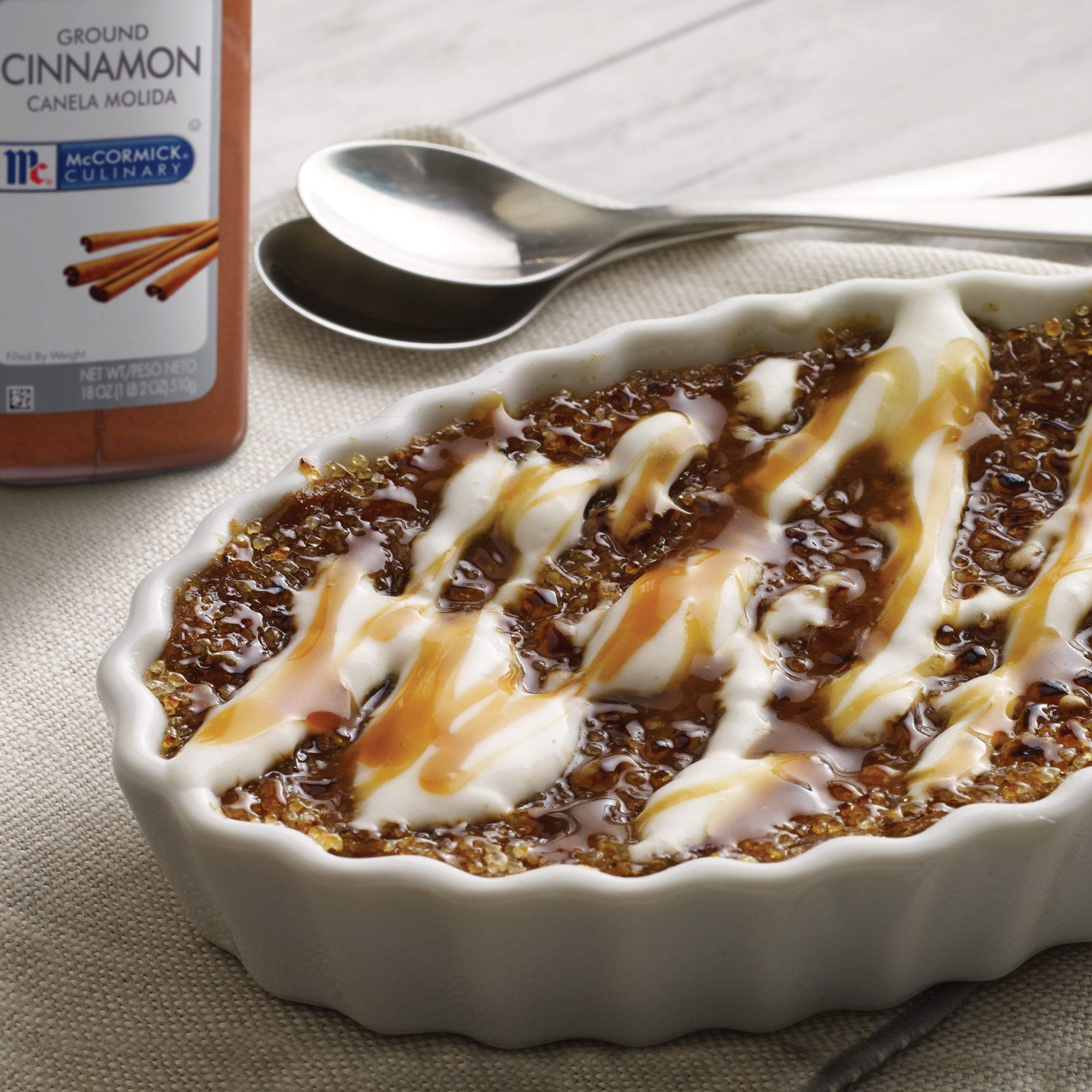 McCormick Culinary ground cinnamon stored in a cool, dry place to stay fresh
