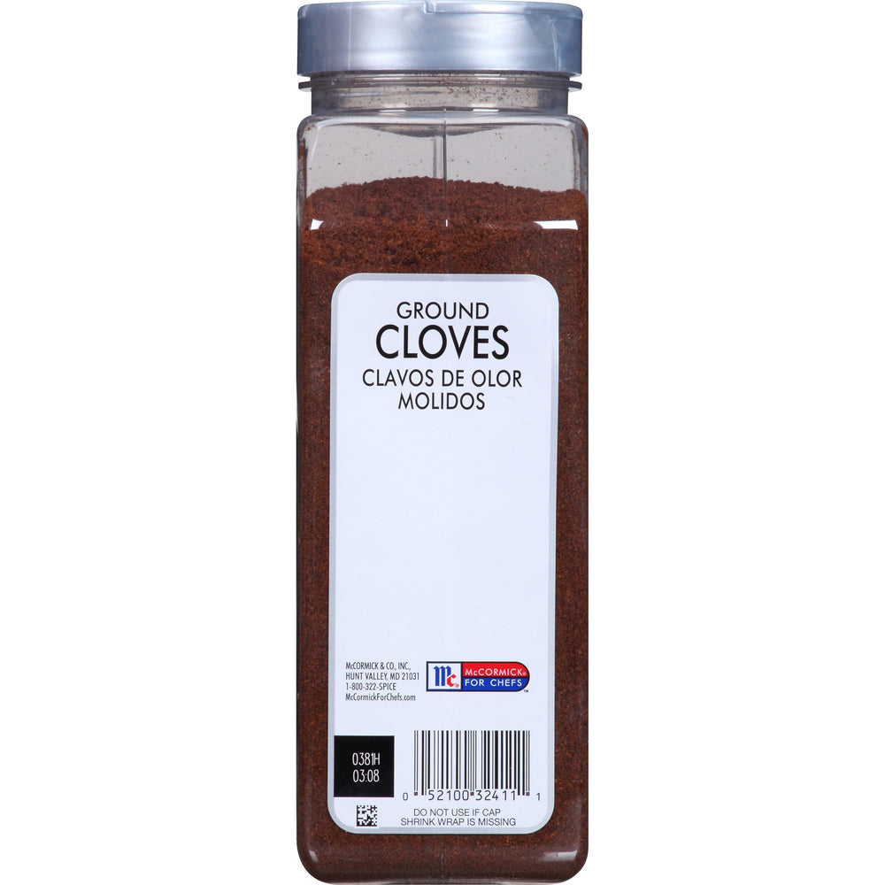McCormick Culinary Ground Cloves spoon highlighting precise measuring for quick flavor boosts.