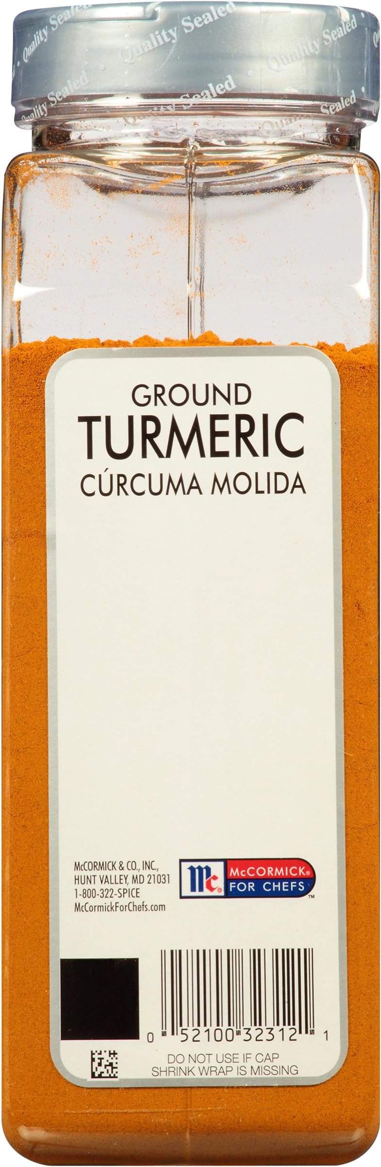 McCormick Culinary Ground Turmeric spice rack shot emphasizes authentic color and aroma.