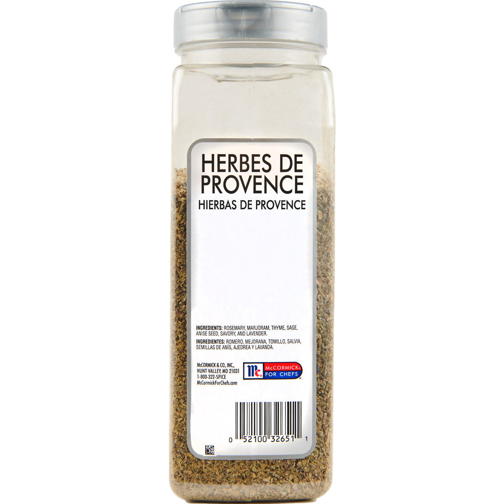 McCormick Culinary Herbes de Provence dusting on salmon for aromatic crust.