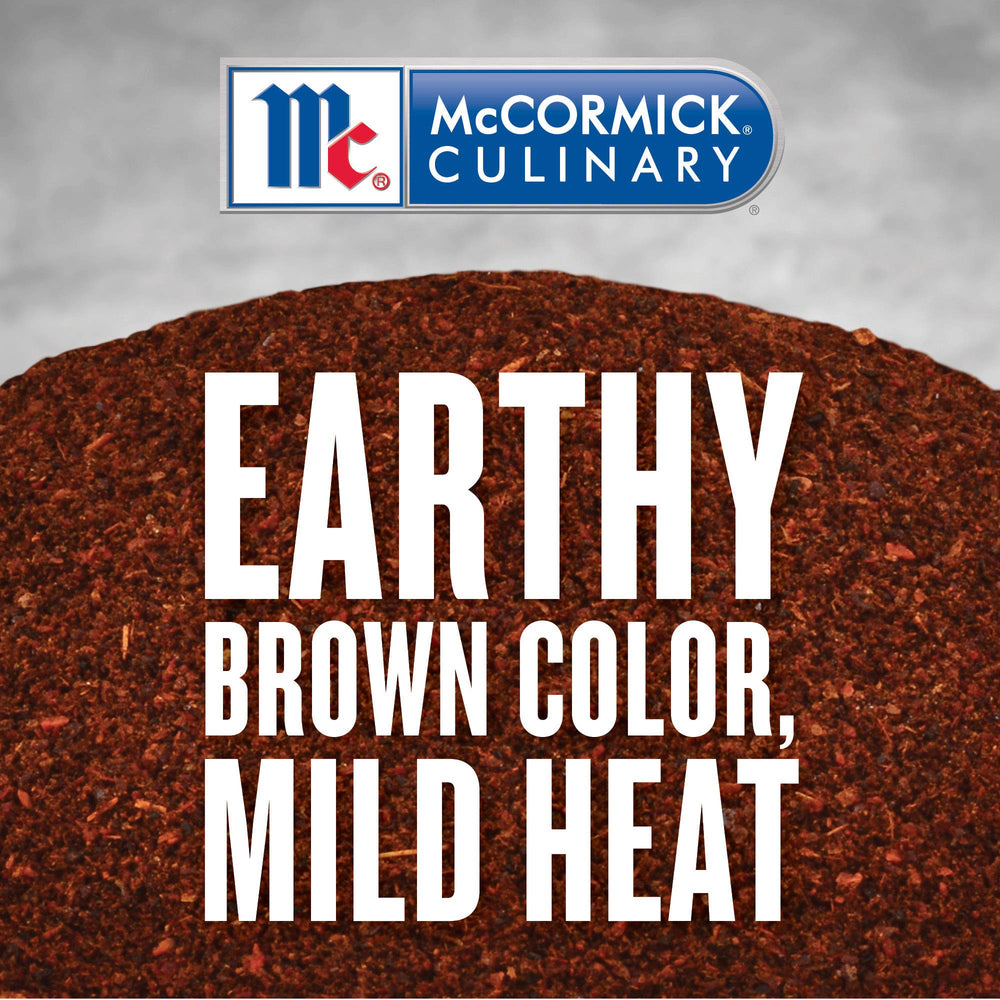 McCormick Culinary Light Chili Powder seasoning on a tacos plate
