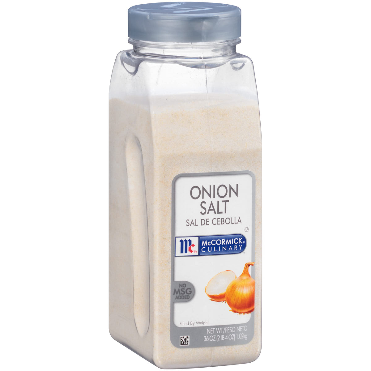McCormick Culinary Onion Salt 36 oz container adds onion flavor to vegetables and eggs