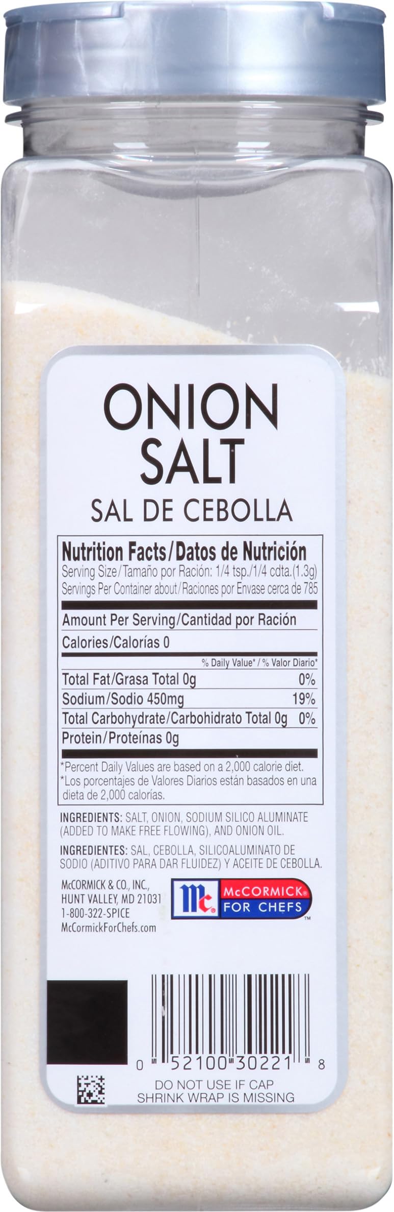 McCormick Culinary Onion Salt spoon-dispense option speeds kitchen prep