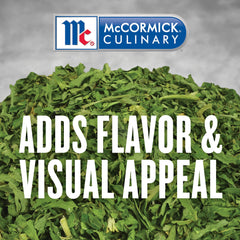 McCormick Culinary Parsley Flakes ideal for marinades when rehydrated with oil.
