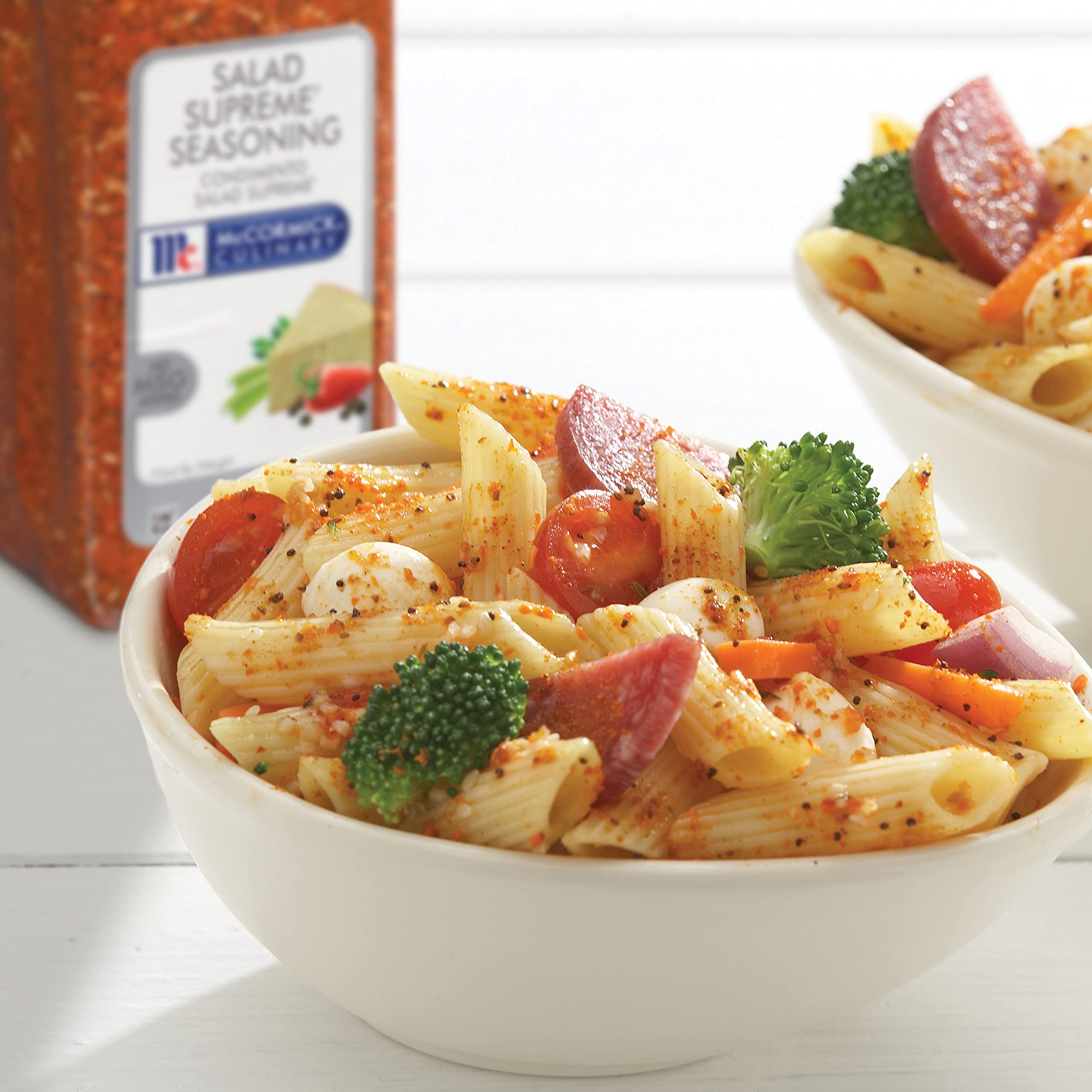 Salad Supreme used on burgers and vegetables for zest