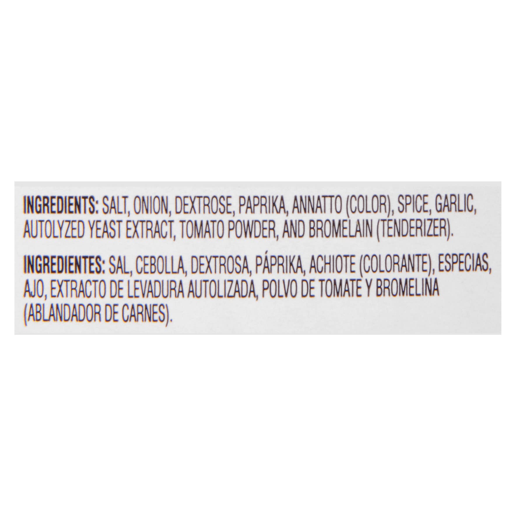 McCormick Culinary label closeup highlighting enzymes and spices for consistent flavor