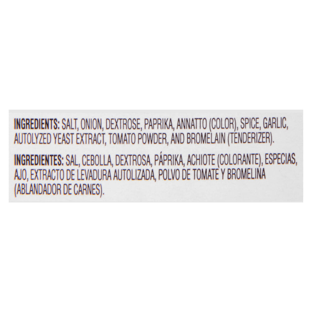 McCormick Culinary label closeup highlighting enzymes and spices for consistent flavor