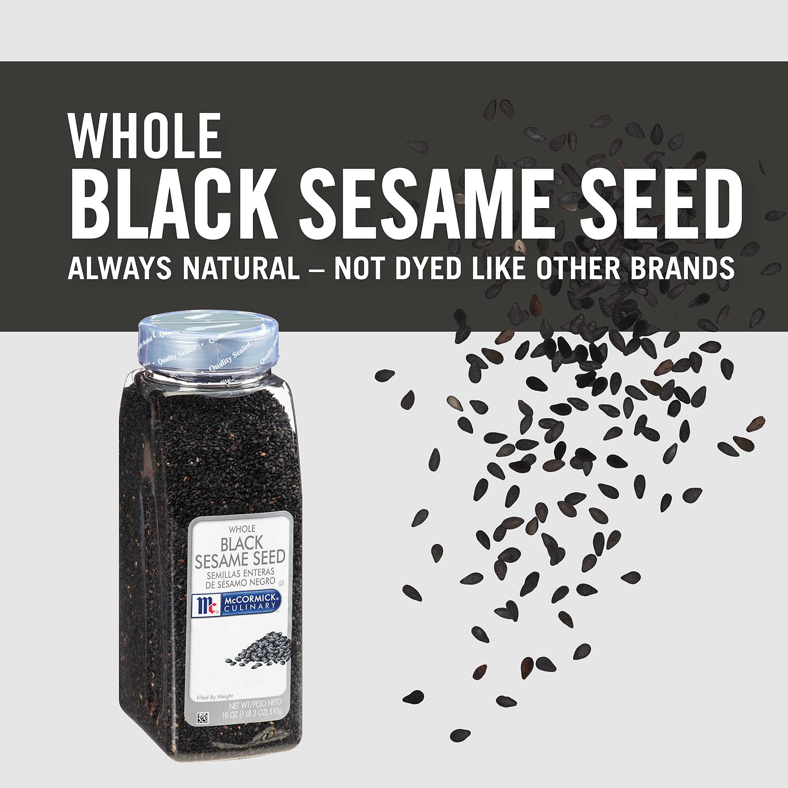 McCormick Culinary black sesame seeds sprinkled over stir-fries for added crunch.