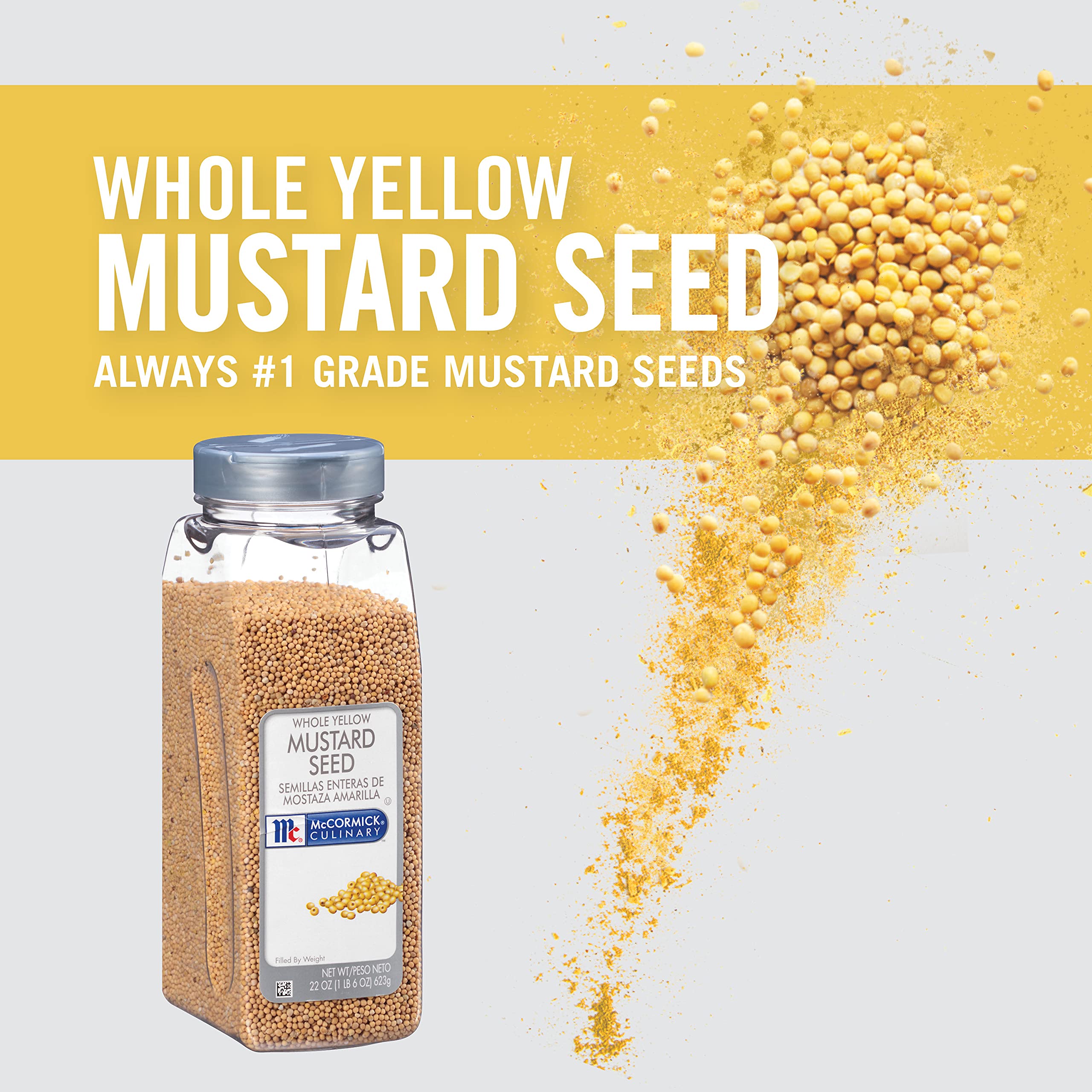 McCormick Culinary yellow mustard seed allergen-free kosher seeds in kitchen