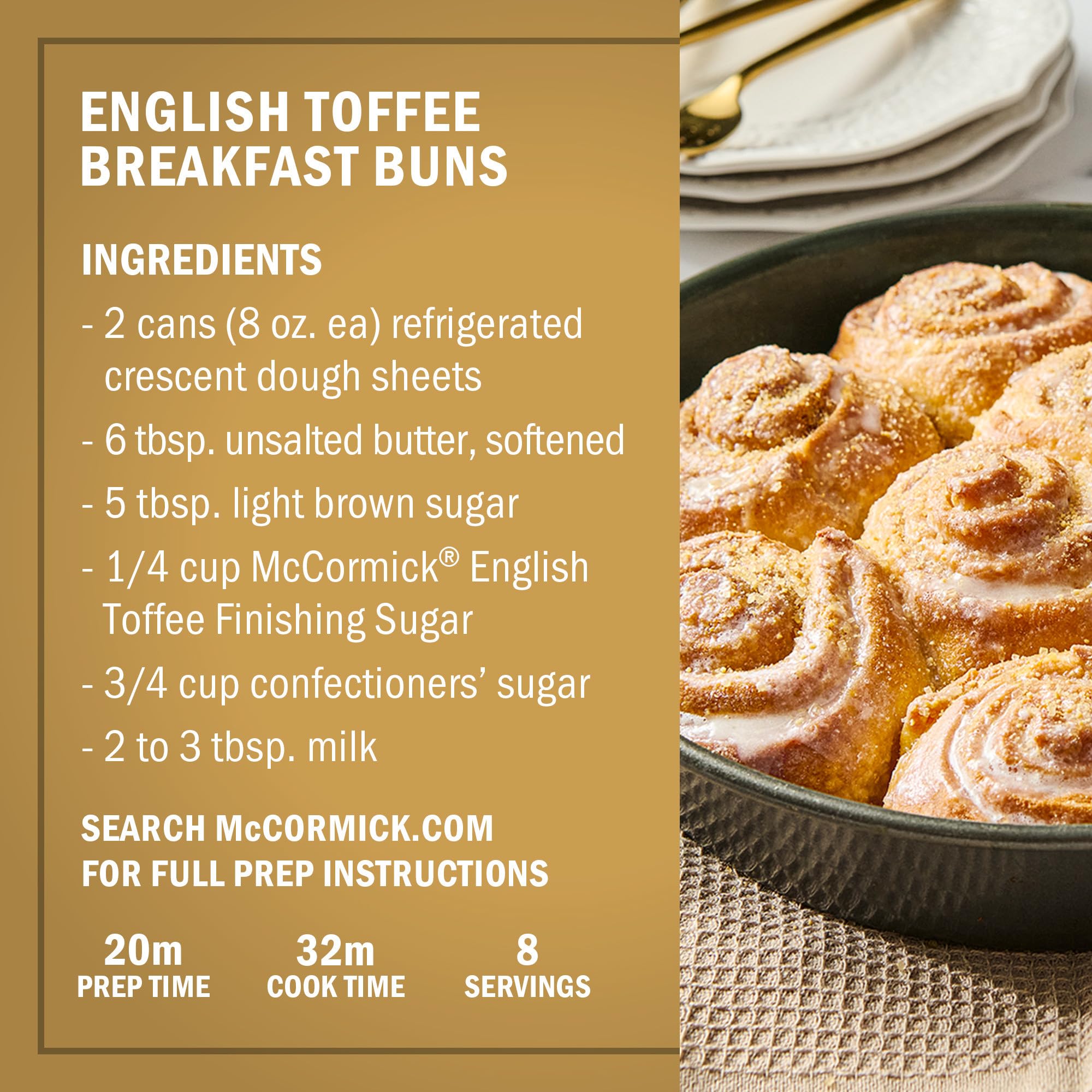 McCormick English Toffee Finishing Sugar stirred into hot cocoa for depth