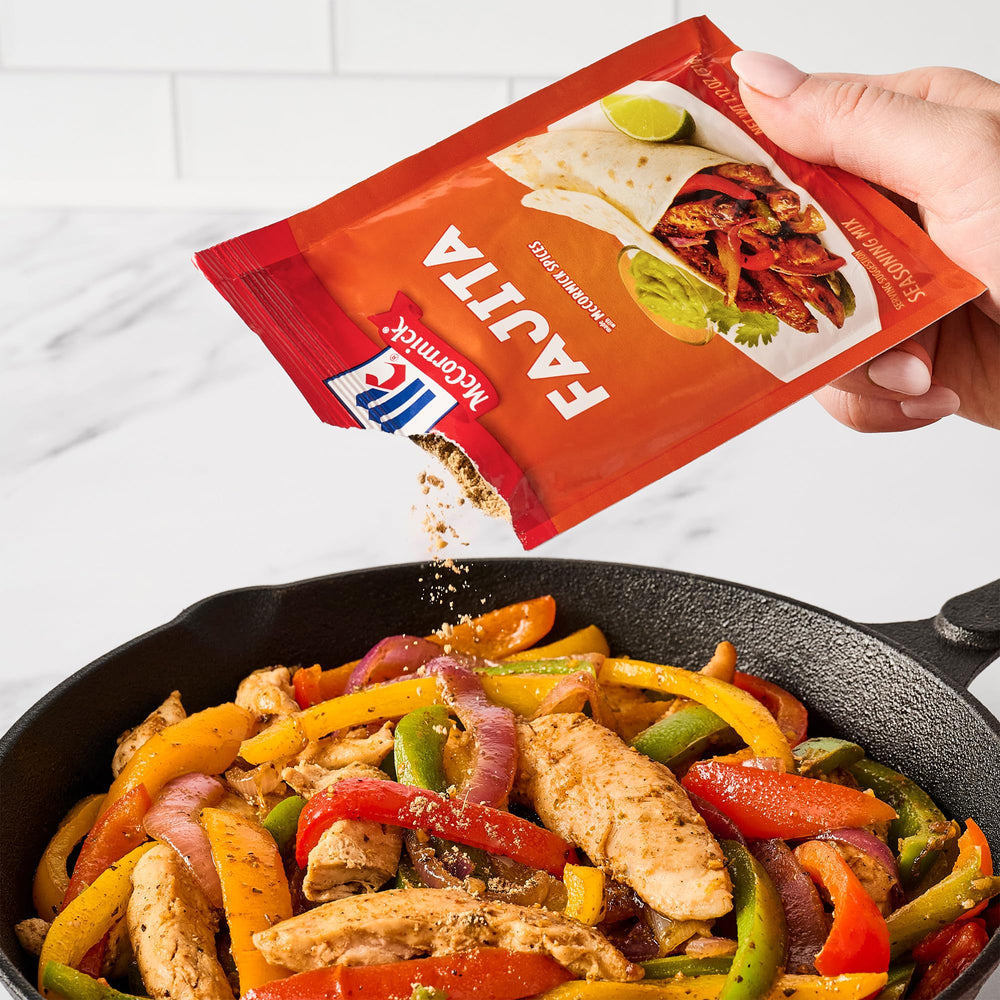 McCormick fajita spice bowl showing blend and aroma