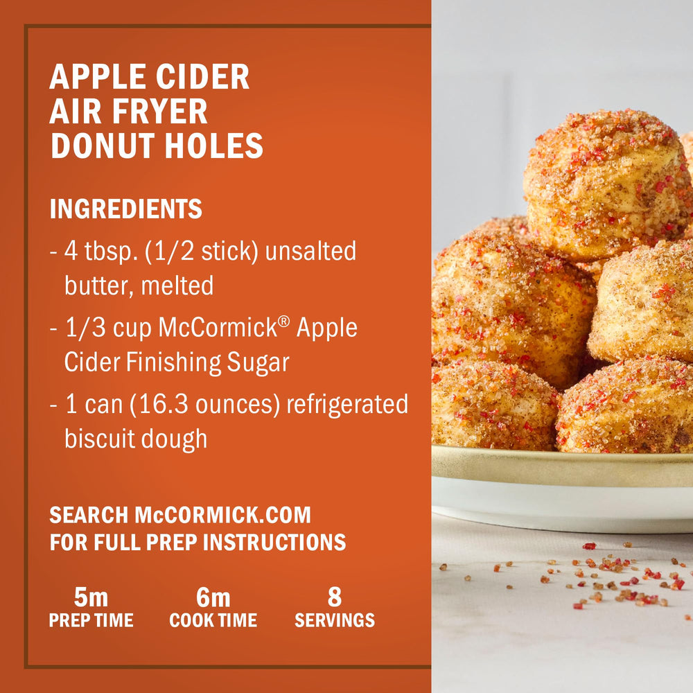 McCormick finishing sugar with demerara crystals enhances muffins with texture