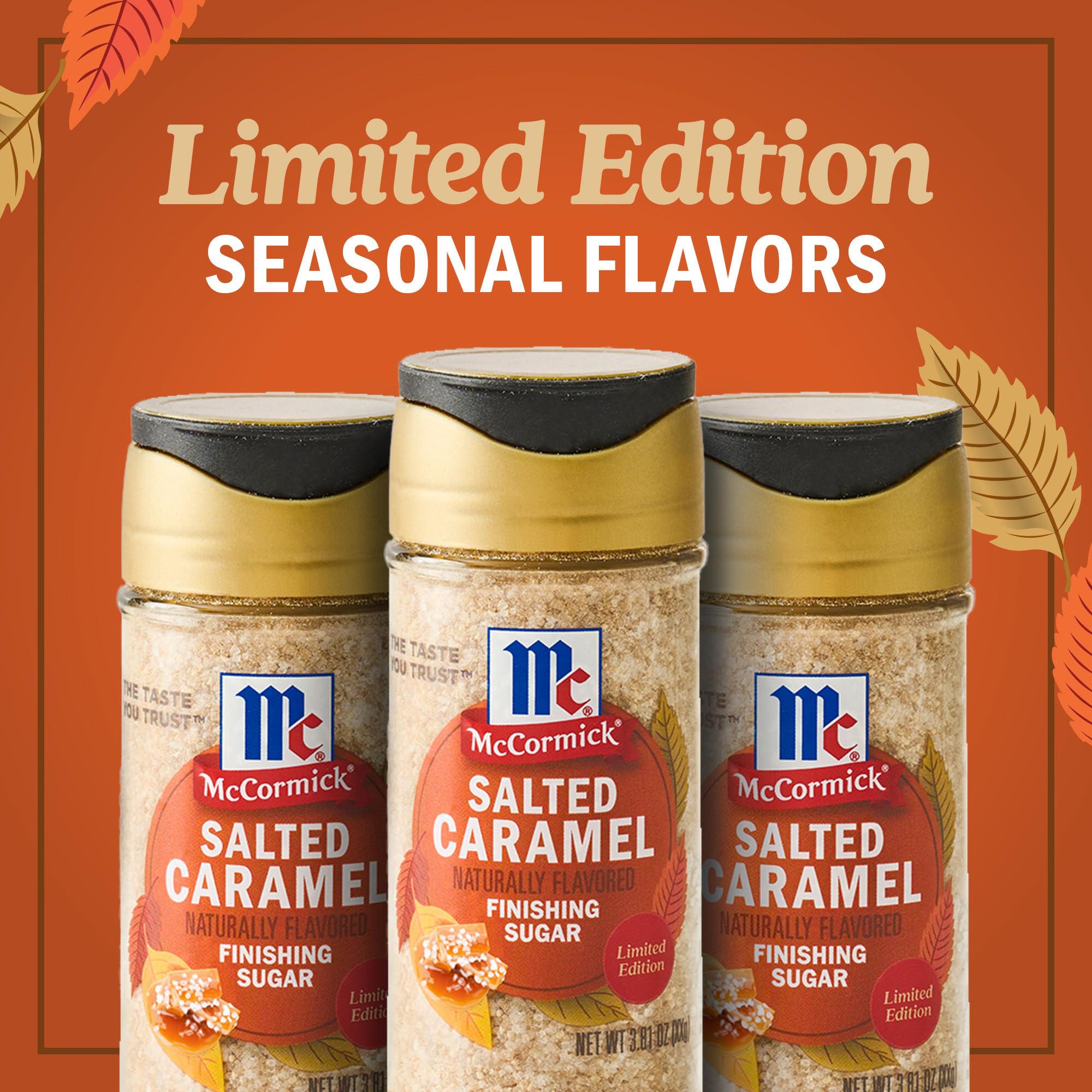 McCormick Finishing Sugar Salted Caramel finish on cookies for holiday flair