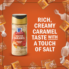 McCormick Finishing Sugar Salted Caramel whisked into whipped cream for lattes