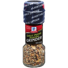 Top view showing compact 1.23 oz grinder for pantry use