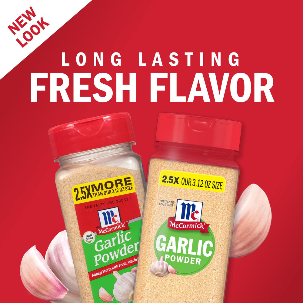 McCormick Garlic Powder disperses evenly into sauces for smooth flavor.