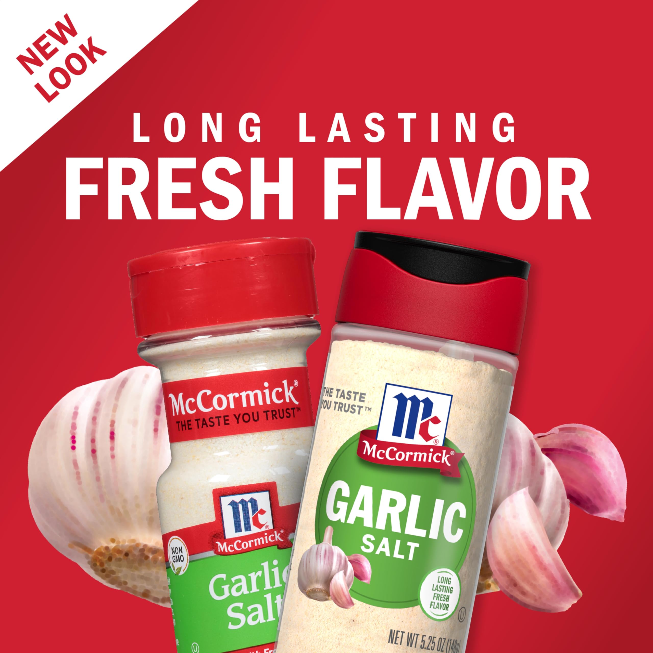 McCormick Garlic Salt dried garlic cloves image shows mellow flavor base for rubs.