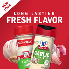 McCormick Garlic Salt dried garlic cloves image shows mellow flavor base for rubs.