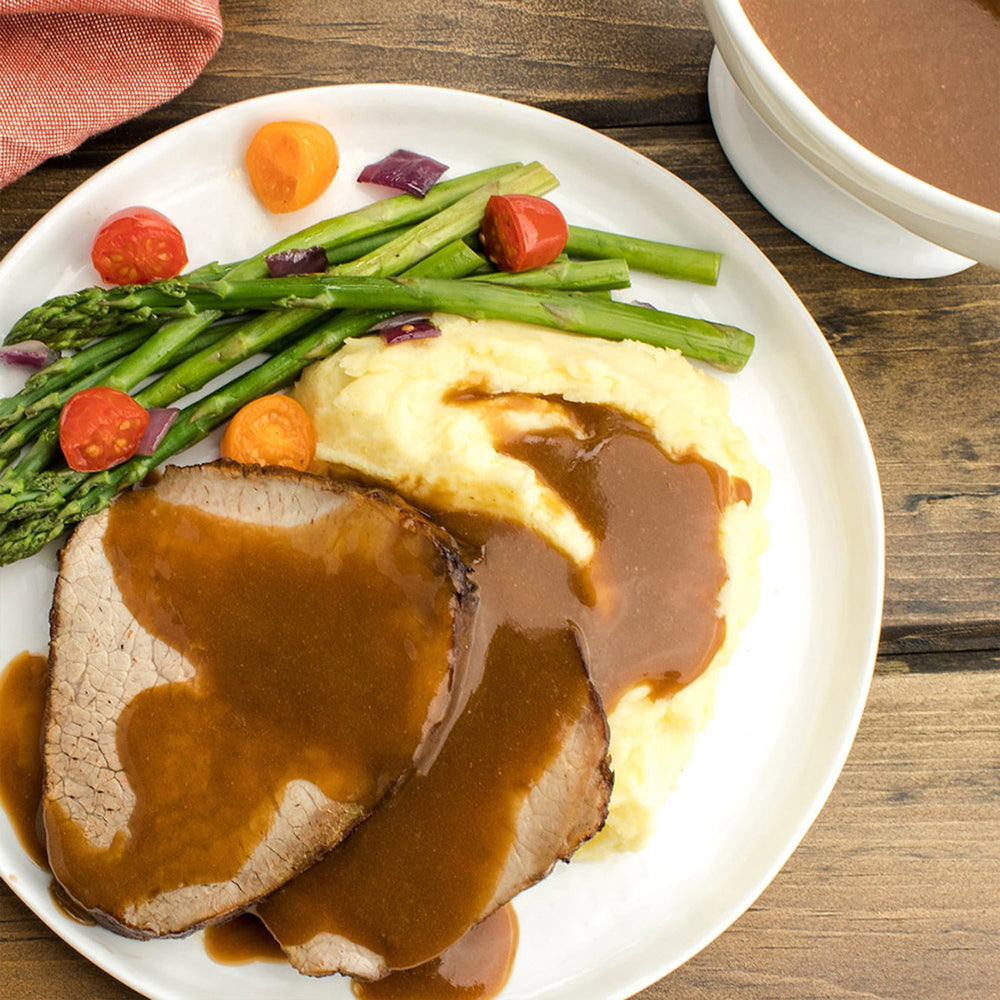 McCormick gluten-free brown gravy certification label indicating GFCP status