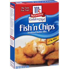 McCormick Golden Dipt batter in a bowl ready for dipping for crisp fish.