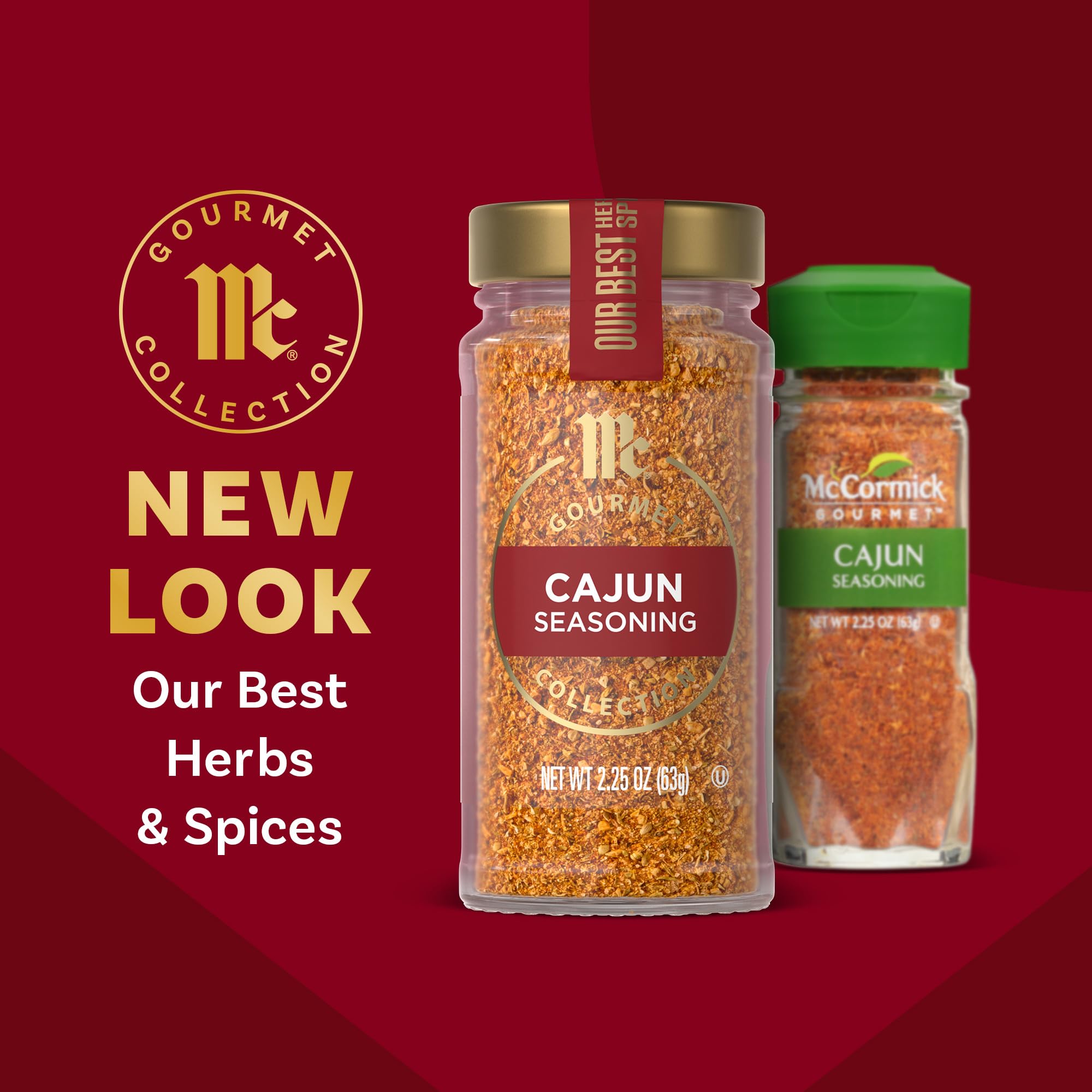 Back label close-up of McCormick Gourmet Cajun Seasoning