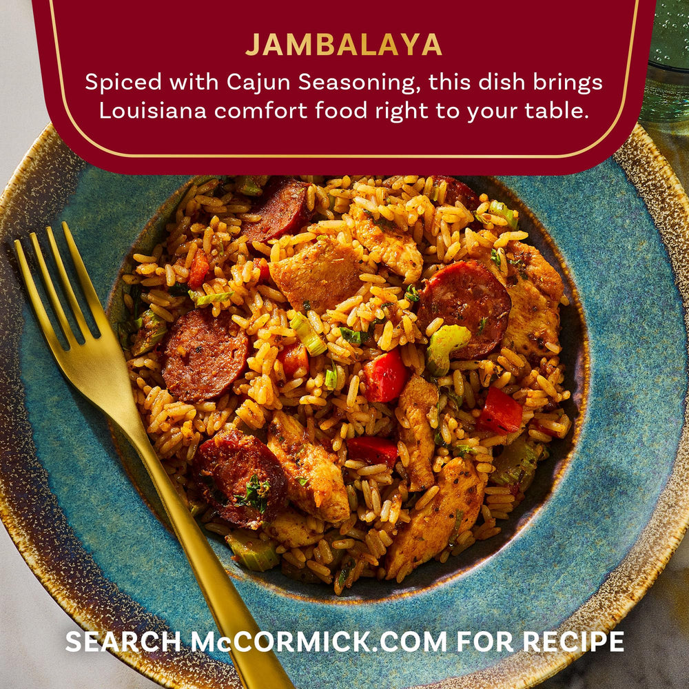 Gumbo bowl featuring Cajun heat from McCormick Gourmet Cajun Seasoning