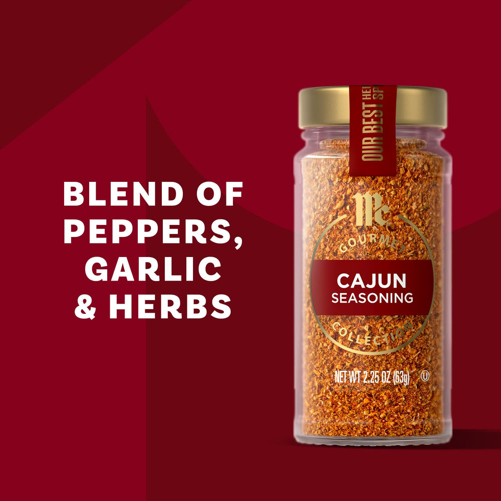 Close-up of McCormick Gourmet Cajun Seasoning spice blend texture