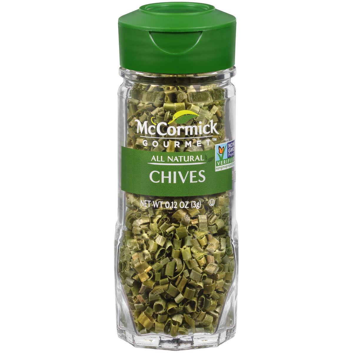 McCormick Gourmet Chives packaging showing freeze-dried freshness for easy, long-lasting flavor.