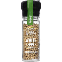 McCormick Gourmet White Pepper jar shows smooth earthy flavor for light dishes
