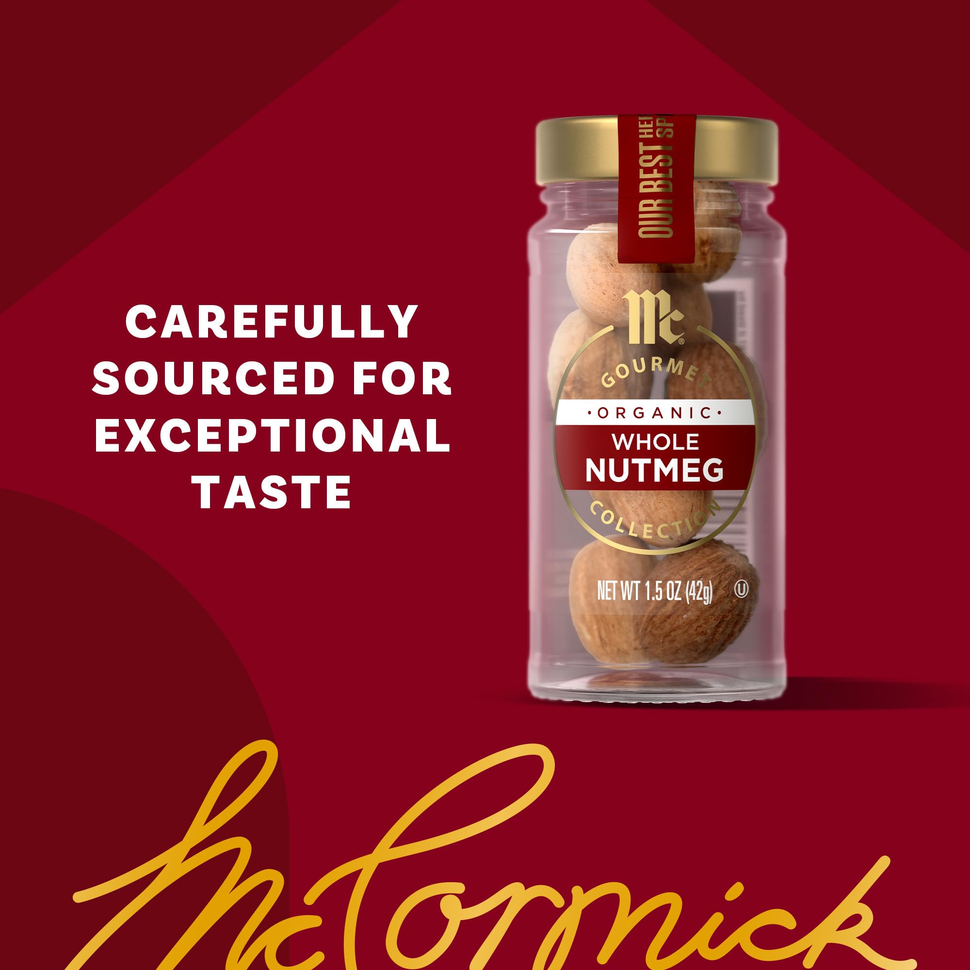 McCormick Gourmet Nutmeg enriches custards and creamy dishes