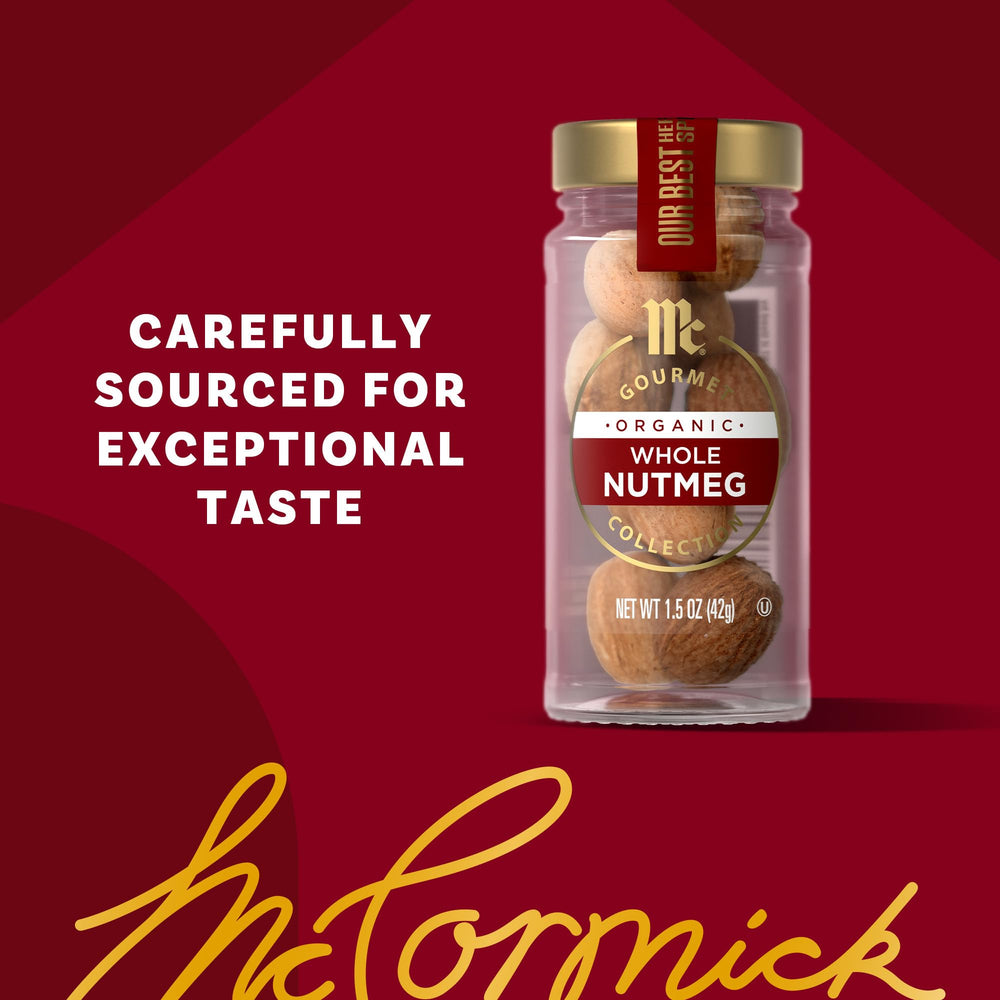 McCormick Gourmet Nutmeg enriches custards and creamy dishes