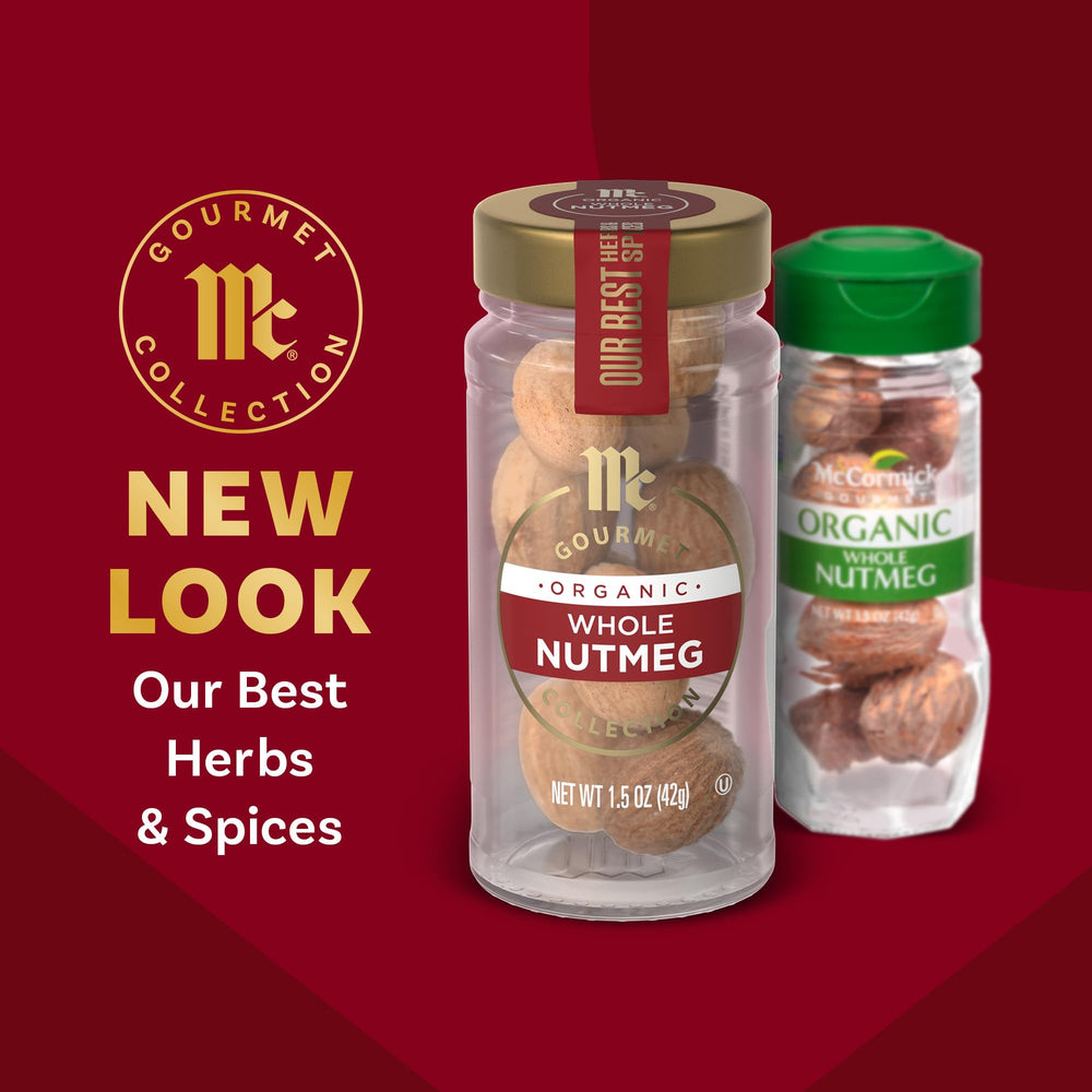 McCormick Gourmet Nutmeg whole grated fresh for recipes