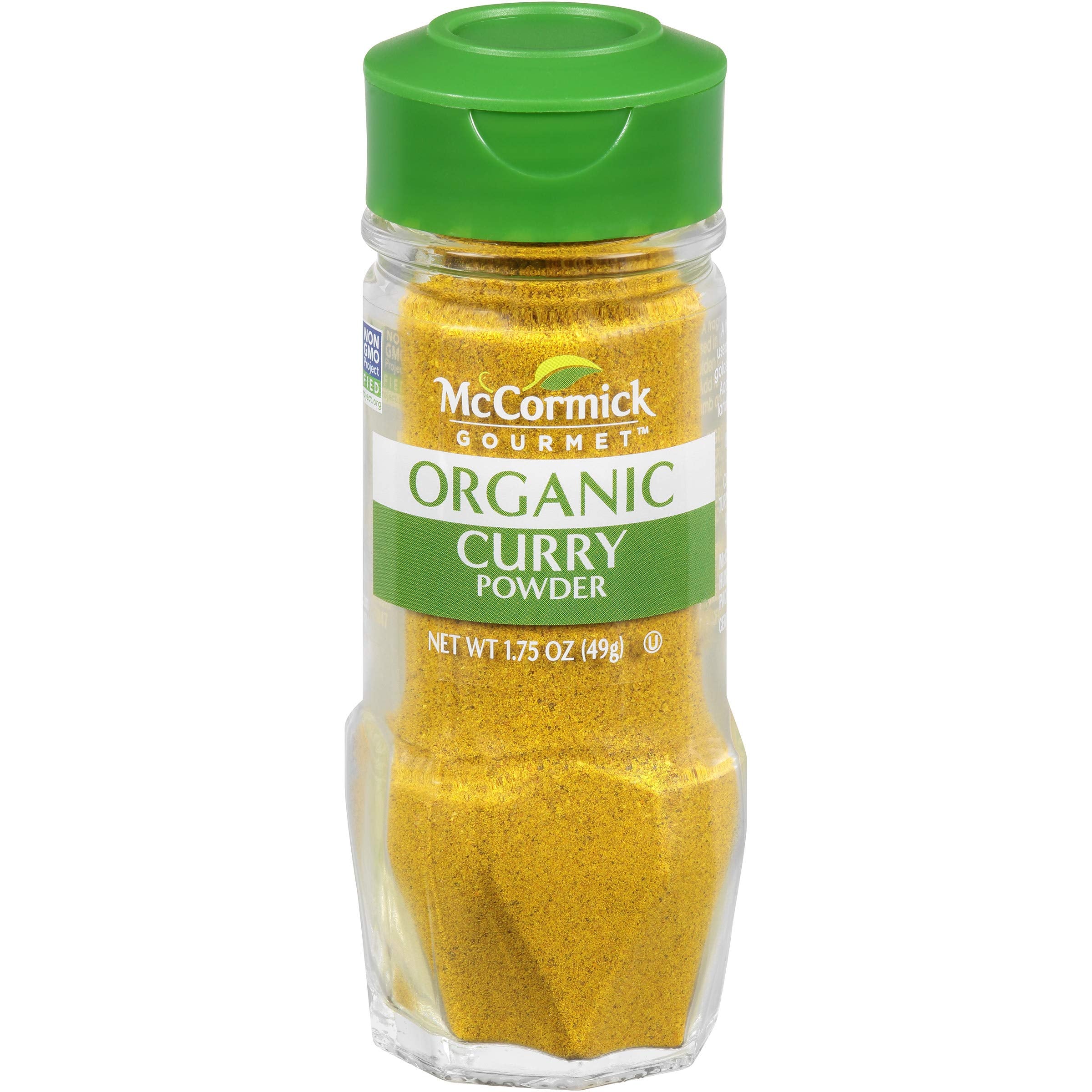 McCormick Gourmet Organic Curry Powder bottle ready to flavor weeknight meals.