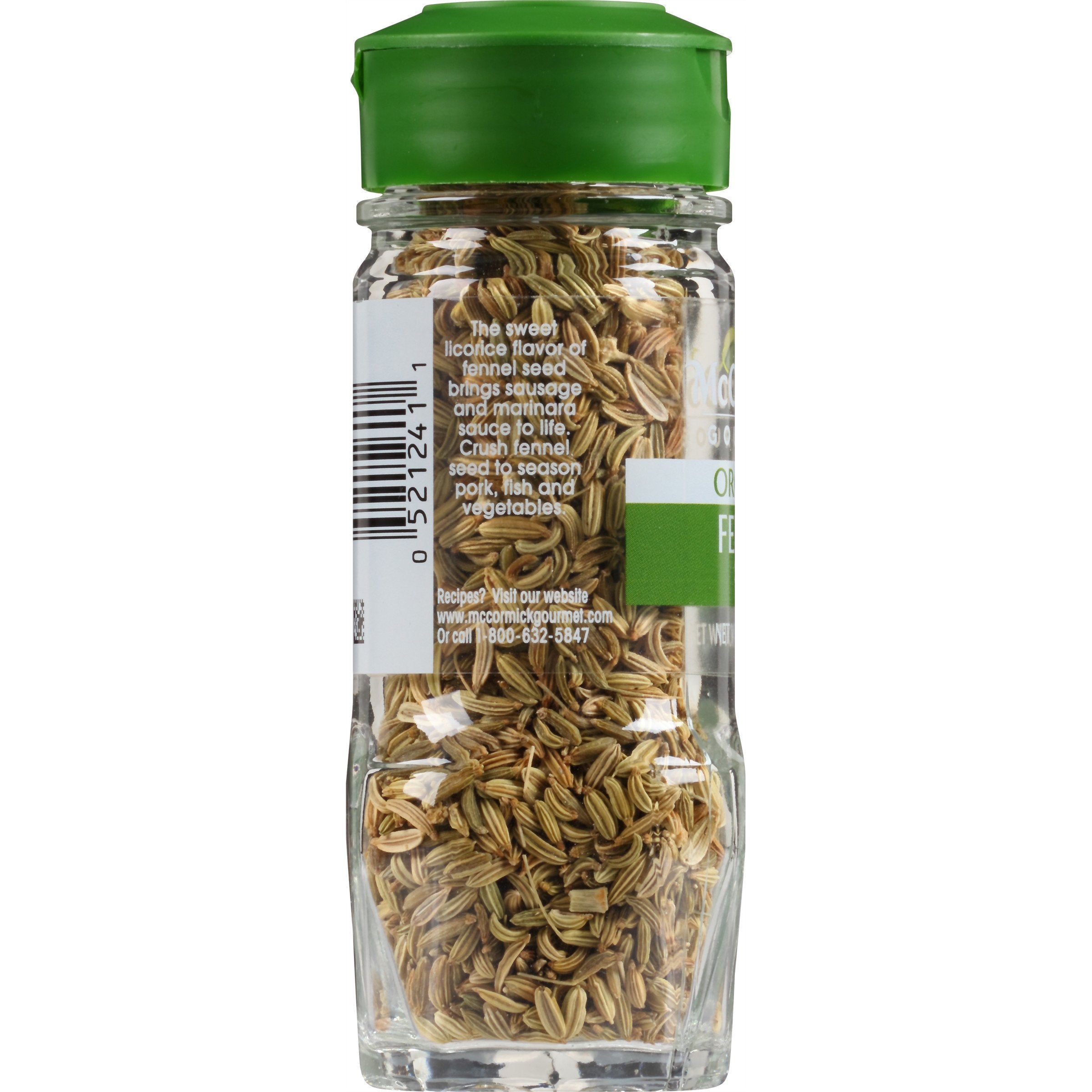 McCormick Gourmet Organic Fennel Seed toasted releasing oils