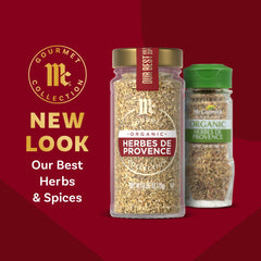 McCormick Gourmet Organic Herbes de Provence on roasted chicken enhances daily meals.