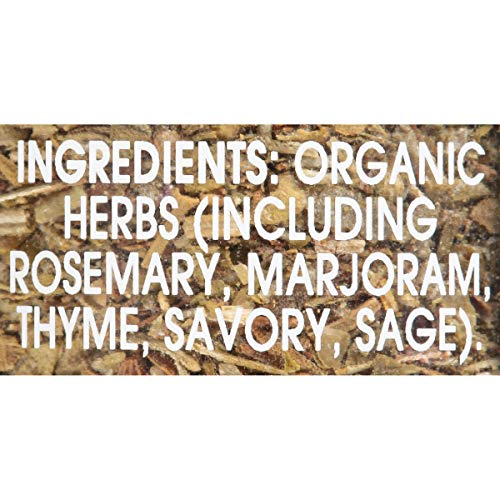 McCormick Gourmet Organic Herbes de Provence close-up shows rosemary and thyme aroma.