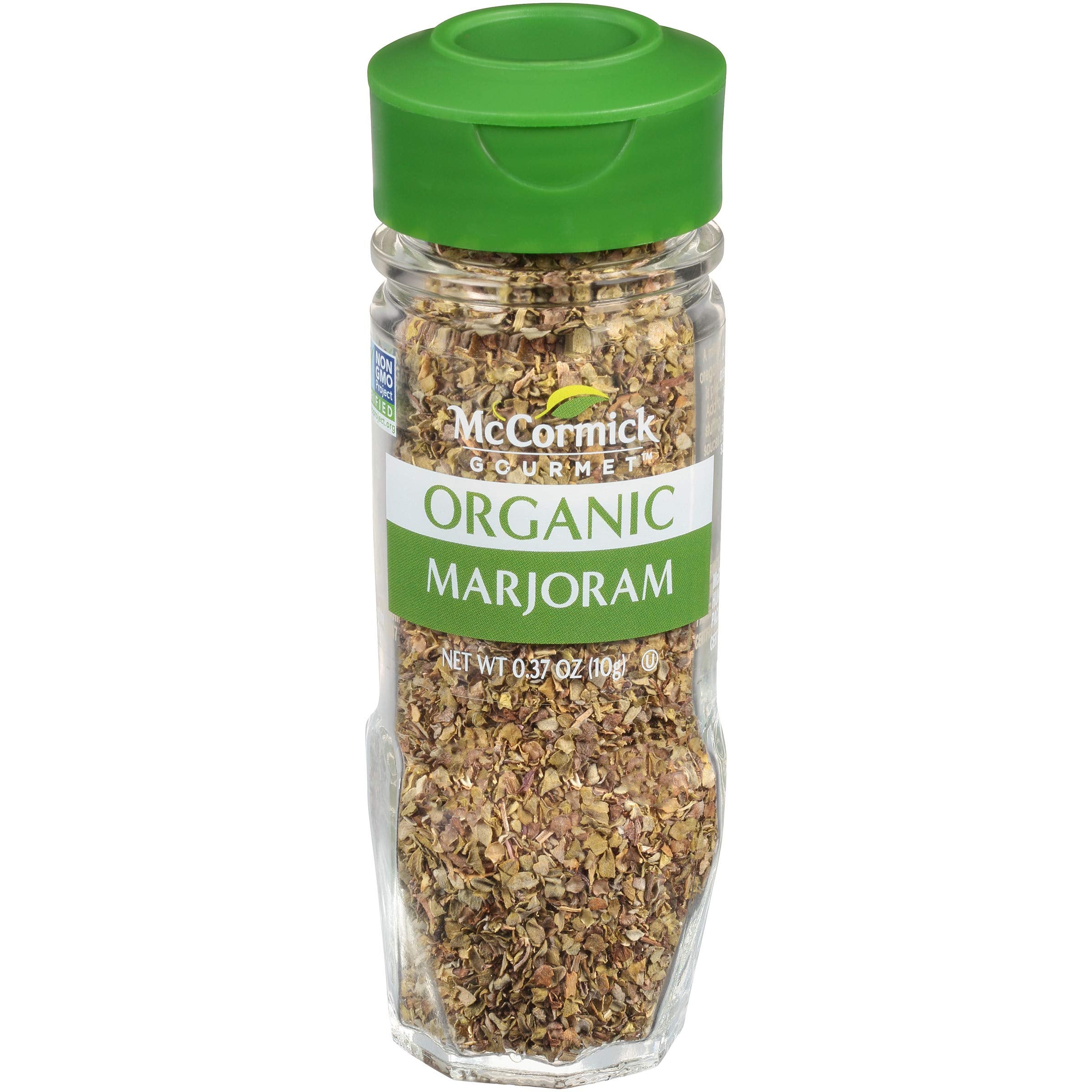 McCormick Gourmet Organic Marjoram bottle front for versatile cooking