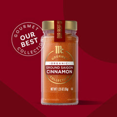 McCormick Gourmet Saigon Cinnamon spice scoop emphasizes versatility