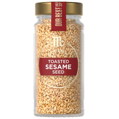 McCormick Gourmet Toasted Sesame Seed bottle pour for richer stir-fries
