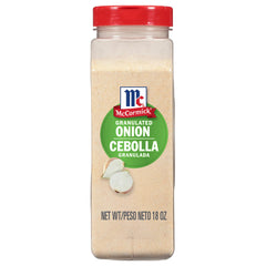 McCormick Granulated Onion bottle on the shelf for quick flavor