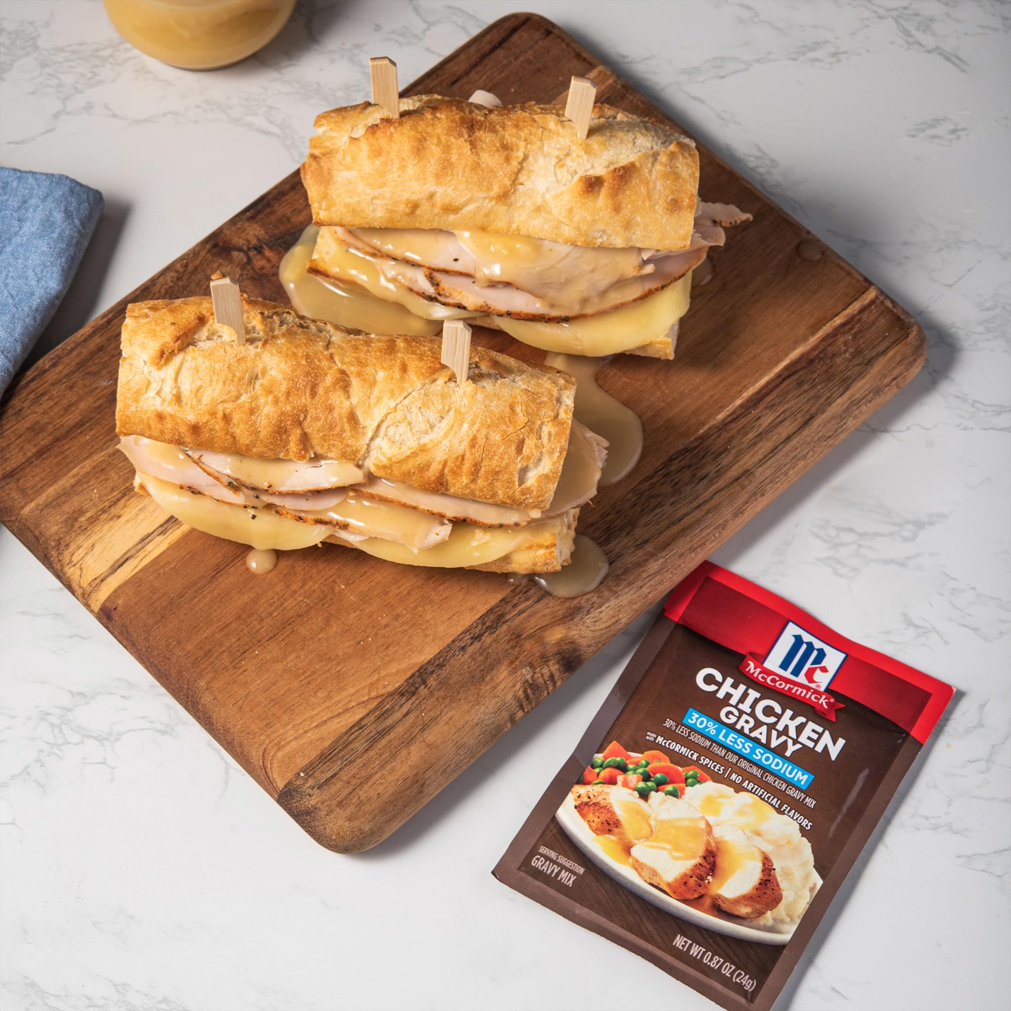 McCormick gravy mix no added MSG ensures cleaner flavor.