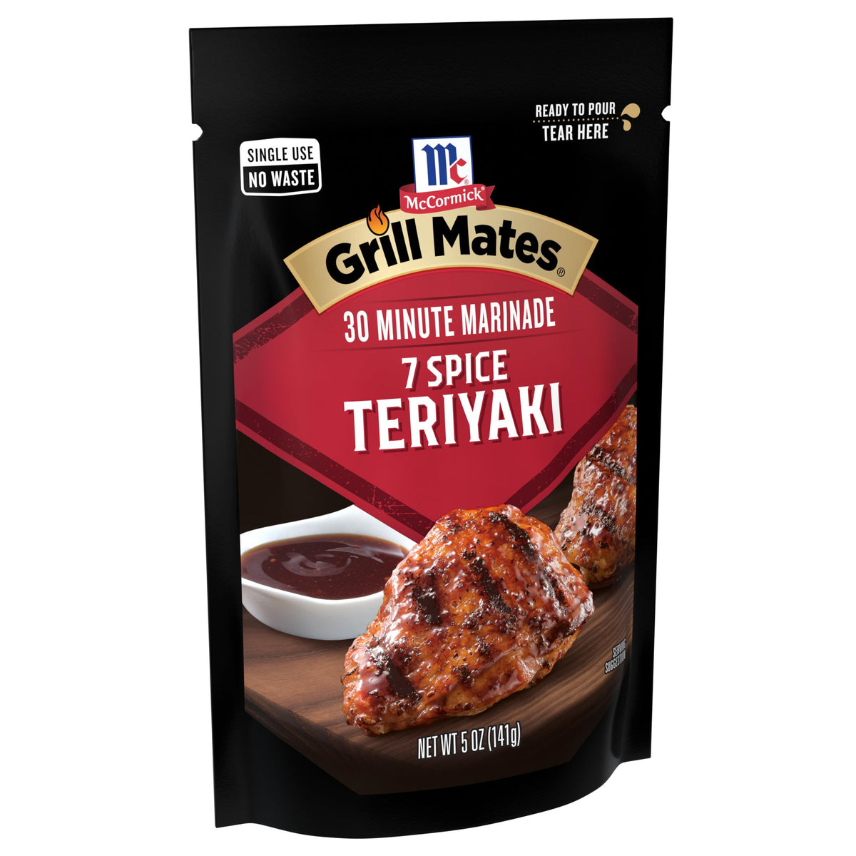 McCormick Grill Mates 7 Spice Teriyaki pouch adds rich flavor to weeknight chicken.