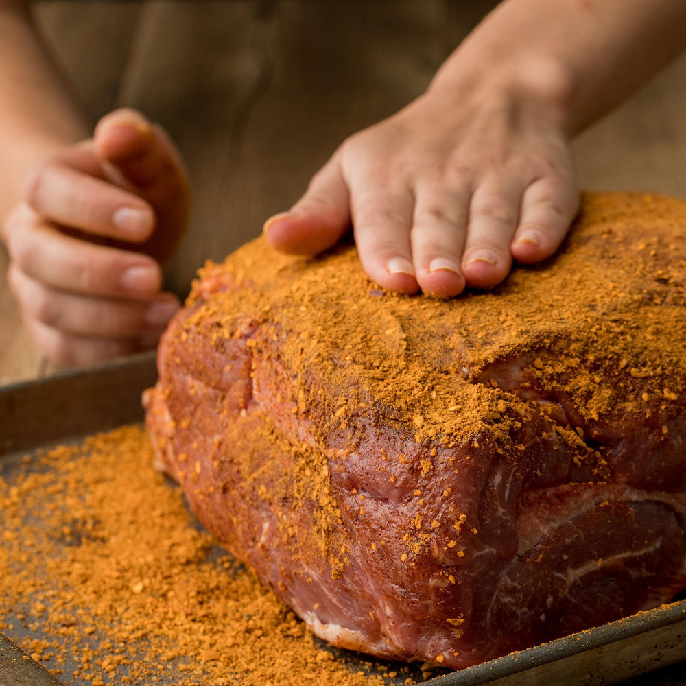 McCormick Grill Mates Barbecue Rub epic crust forming on meat