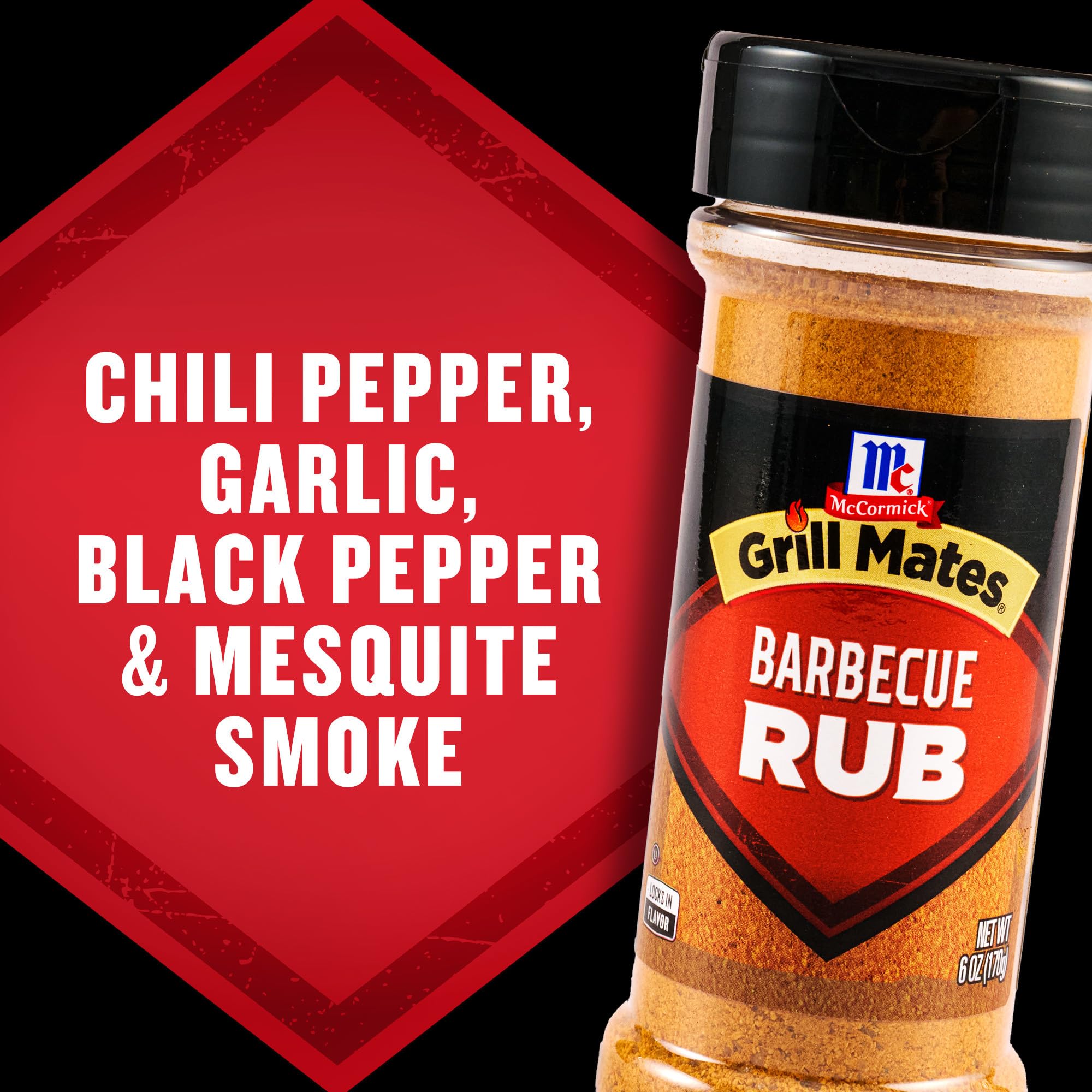 McCormick Grill Mates Barbecue Rub measuring spoon-ready bottle