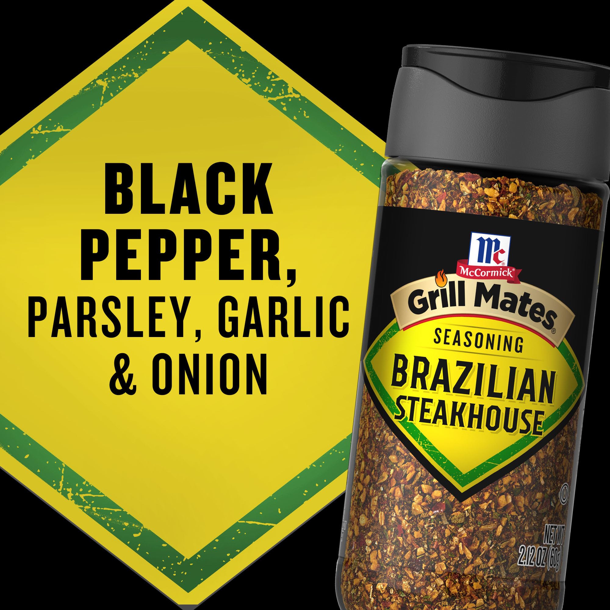 Steak on the grill seasoned with McCormick Grill Mates Brazilian Steakhouse