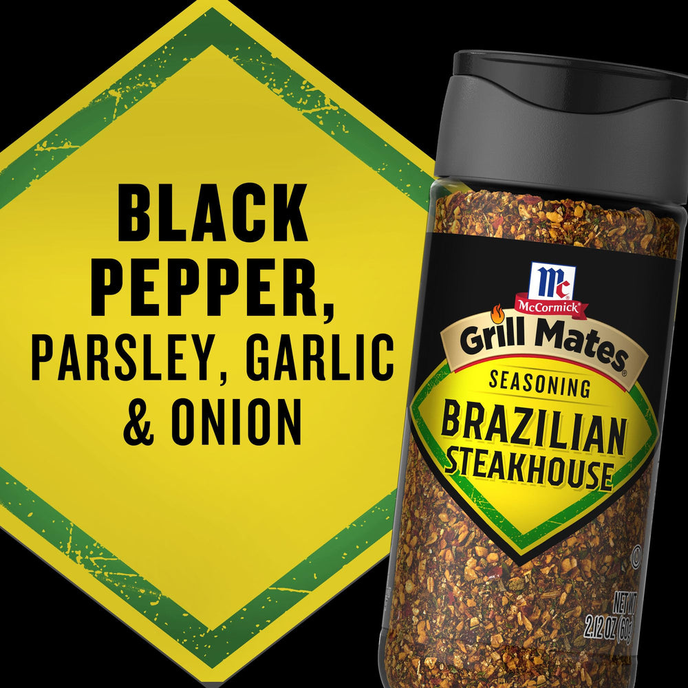 Steak on the grill seasoned with McCormick Grill Mates Brazilian Steakhouse